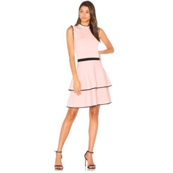 Parker Ryker Ballerina Pink Ruffle Knit Sleeveless Dress Womens Size Medium - Picture 13 of 13